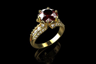 18k yellow diamond engagement rings 6 bijoux or le diamant d'argent de l'engagement mariage blanc bague en anneau mode brillant saphir ruby beauté vintag cad l'émeraude les anneaux 3d print model - Mito3D