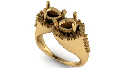 18ktgold ring Schmuck neue design 18kt Italienisch gold Ringe 3d print model - Mito3D