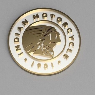 1901 indiano motociclette emblema medaglia collettore arte segni loghi 3d print model - Mito3D