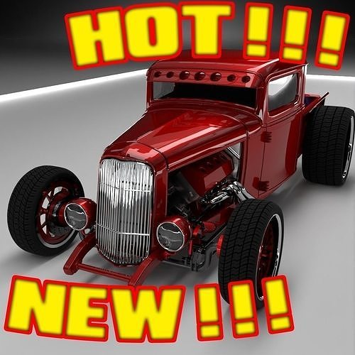 1932 ford pickup full 3d printable kit 32 print scale model car antique classic vehicle hobby diy automotive 3D print model - Mito3D