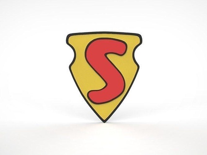 1938 azione i fumetti 1 superuomo petto emblema 1st numero simbolo logo Clark Kent legislazione corsia dailey pianeta kryptonite Casa el krypton mantello arte segni loghi 3d print model - Mito3D