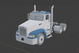 1997 freightliner fld 120 day cab machine truck vehicle industry industrial wheel shipment delivery games toys game accessories 3d print model - Mito3D