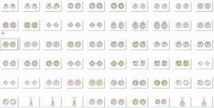 19 solitário pingente brincos conjunto 3dm stl detalhes massa pingentes feminino diamante imprimível ouro joalheria jóias noivado 3d print model - Mito3D