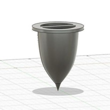 19cm diameter cement pot mold design house outdoor 3d print model - Mito3D