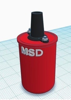 1 24 scale msd blaster coil distributor combo hotrod dragracing prostock promod prostreet nhra msd ignition carmodel scalemodel hobby diy hobby diy  3d print model - Mito3D