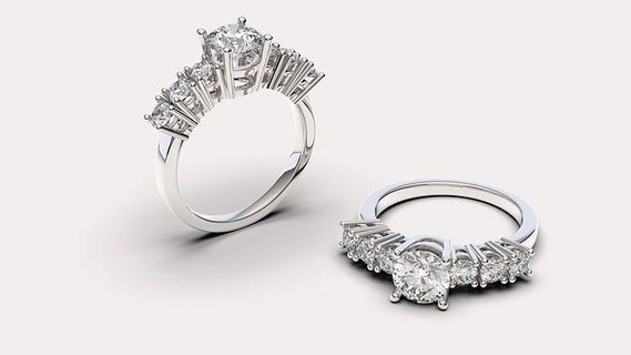 1 ct diamant solitaire bague 2023 mod 004 bijoux anneaux engagement or stéréolithographie rhinocéros imprimable rhino3d argent mariage goujat 3d print model - Mito3D