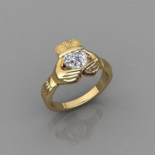 1 ct kalp el yüzük 3d model mücevher düğün nişan elmas yazdırılabilir altın takı moda sterlin kolye güzellik yüzükler 3d print model - Mito3D