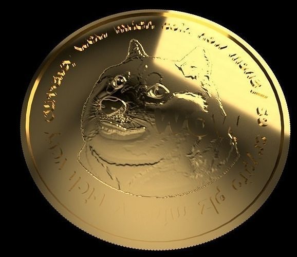 1 dogecoin coleccionista diseño negocio símbolo firmar ilustración Arte monedas insignias 3D print model - Mito3D