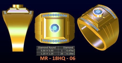 1 modello diamante menring corea 6 oro gioiello gioielleria gemma anelli 3d print model - Mito3D