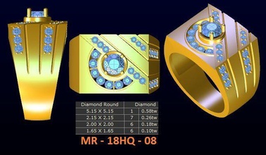 1 modelo diamante menring coreia 8 ouro jóias anel gem anéis 3d print model - Mito3D