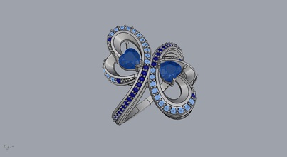 1 anello 150515 gioielli gioiello gemma matrimonio oro gemme sfida anelli di nozze 3d print model - Mito3D