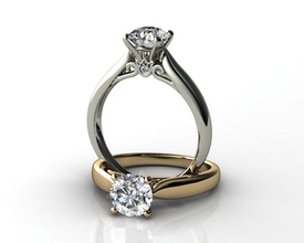 1cts anel de noivado diamante jóias gem ouro o engajamento quilate printable jóia brilhantes moda beleza luxo anéis 3d print model - Mito3D