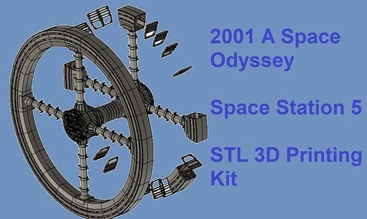 2001 spazio odissea stazione 5 stl kit kubrick orion modello hal passatempo Fai 3d print model - Mito3D