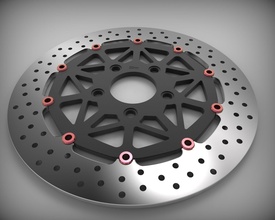 200mm freio disco motor bicicleta or lambreta aço alumínio roda ilustração maquinaria metálico moto passatempo faça mecânico partes 3d print model - Mito3D