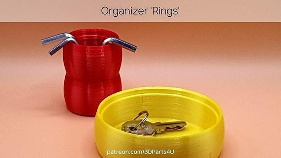 2023-3 organizer rings 3dparts4u allvisuals4u youtubevideo contentcreator 3dprinted 3dprint 3dprinting 3dprintable 3dprinter stlfile download 3dmodel desk office decoration boxes stack items house accessories 3d print model - Mito3D