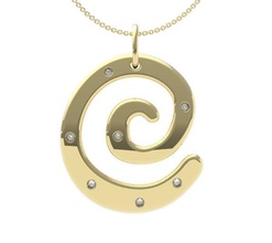 20mm spiral pendant jewelry pendants jewellery 3ddesign design 3d 3dp 3dprinting printing silver simple organic shape printable 3d print model - Mito3D