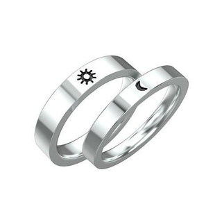 210708 anillo Luna Dom Pareja oro canalla clásico neoclásico moderno prototipos ligero joyería joya imprimible plata anillos latón par 3d print model - Mito3D