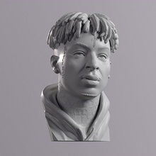 21 selvaggio 21savage rap cantante ritratto fallimento inviare malone arte sculture 3d print model - Mito3D
