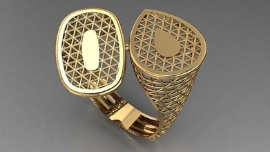 21 türkisch 3dm schmuck leuchtenden gold luxus reichtum mode ring juwel druckbar sterling brillant euro münze dekoration silber kunst kasse ringe 3d print model - Mito3D