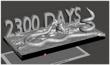 2300 año de la profecía daniel biblia cuerno hora finalización art las esculturas 3d print model - Mito3D