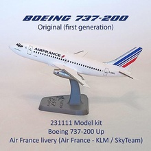 231111 boeing 737 200 up 100 avião aeronave escala modelo airbus jt8d ar frança libré jogos brinquedos 3d print model - Mito3D