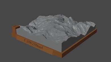 2390 mountain landscape volcano terrain environment nature photogrammetry elevation dem science 3d print model - Mito3D