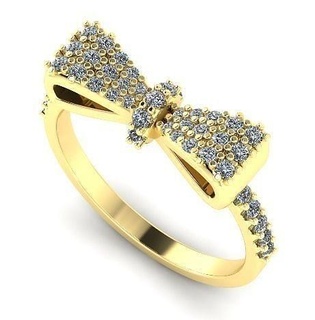 246 beautiful bow ring earrings kolco sergi dlya pechati 3dmodel printable sterling fashion jewelry rings 3d print model - Mito3D
