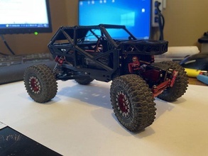 24 scale rock crawler bouncer chassis scx24 cage rc truck4x4 mini radio control 24scale games toys 3d print model - Mito3D