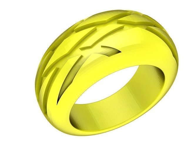 24k art men ring 4905 jewelry fashion accessories gold diamond man new design rings 3D print model - Mito3D