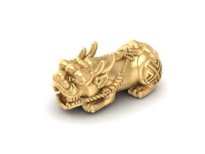 24k feng shui pixiu bilezikler 3055 takı moda aksesuarlar altın elmas tasarım düğün yüzük 3d print model - Mito3D