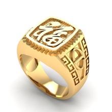 24k fengshui ring 389 jewelry fashion accessories gold diamond man men design rings 3d print model - Mito3D
