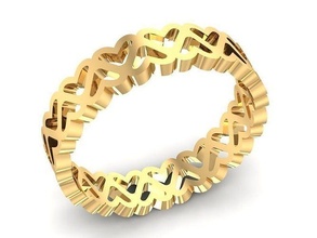 24k heart ring 2941 jewelry fashion accessories gold diamond woman women unisex design pendant rings 3d print model - Mito3D