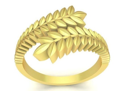 24k foglia donne squillare 3504 gioielleria moda Accessori oro diamante donna design feng shui anelli 3d print model - Mito3D