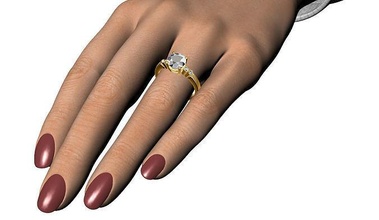 259 yüzük moda Aşk Kadın Solitaire nişan elmas sterlin parmak gümüş yazdırılabilir mücevher takı yüzükler 3d print model - Mito3D