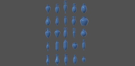 25 Amphoren Pack römisch Amphora Archäologie Vase uralt Topf Geschichte Möbel griechisch Keramik Terrakotta Hobby DIY 3d print model - Mito3D