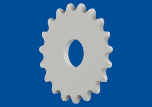 25h 19 teeth chain sprocket 8mm hole chinese electromotors e bike scooter diy hobby mechanical parts 3d print model - Mito3D