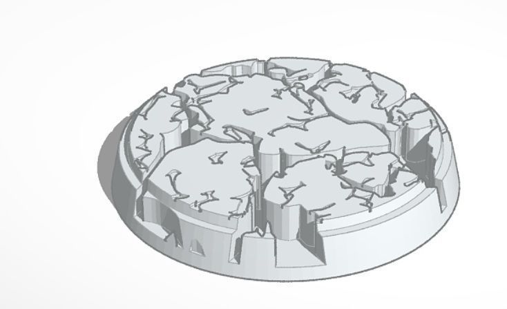 25mm to 55mm rotto terra miniatura basi giochi tavolo miniature 32mm 40mm 50mm warhammer passatempo base giochi giocattoli tavola 3D print model - Mito3D