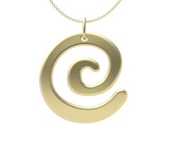 25mm spiral kolye takı düz serbest organik sembol 3dp 3dprinting 3ddesign baskı tasarım mücevher şekil Gümüş işaret 3d print model - Mito3D