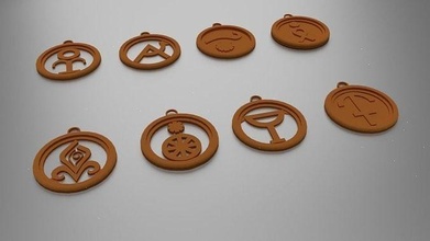 26 greek mythology pendants pendant jewelry fashion collection 3d print model - Mito3D