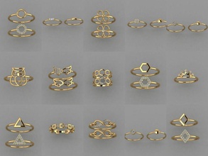 27 pezzi nuovi anelli in oro stampa 3d modello --in vendita-- gioielli stampabile la collana gioiello ciondolo argento diamante preziosi di fidanzamento lusso accessorio brillante anello moda bellezza zaffiro bianco braccialetto 3d print model - Mito3D