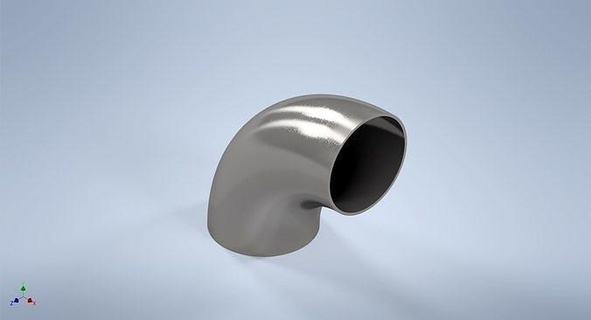 2 1 polegada nps bw 90 graus lr cotovelos asme ansi cotovelo industrial Engenharia aço mecânico equipamento metal partes tubo válvula pipeline Ciência bomba gás água cafajeste 3d 3d print model - Mito3D