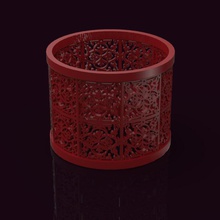 2 candle shades holder household valentine printing art mathematical 3d print model - Mito3D