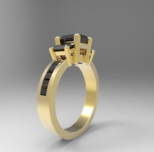 2 anel de diamante jóias o engajamento casamento jóia roupas anéis 3d print model - Mito3D