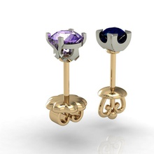 2 mode de goujon boucles d'oreilles bijoux imprimable cad exclusif or boucle d'oreille la mariage gem rhiho cnc femme joyau bague en diamant brillant d'argent des 3d print model - Mito3D