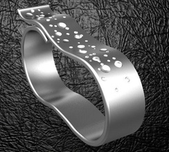 2 fingfers fancy belt ring fashion modern jewelry rings 3d print model - Mito3D