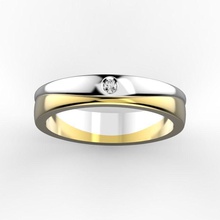 2 pezzi anello gioielli anelli diamante gioiello matrimonio gemme i diamanti 3d print model - Mito3D