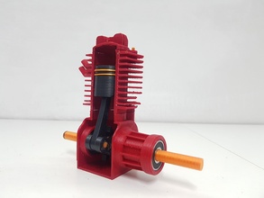 2 stroke engine model - 3d printable 2strokeengine mechanical parts engineering automotive gears gearbox piston connectionrod crank pneumatic camshaft crankshaft cylinder shaft connecting 3dprint 3dmodel science 3d print model - Mito3D