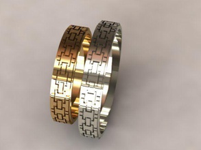 2 wedding rings 451 jewelry cad design diamond engagement gem gold jewel jewellery platinum printable ring silver luxury fashion beauty 3d print model - Mito3D