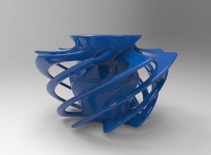 2d vase dekor haushaltswaren modern original design 3d haus 3d print model - Mito3D