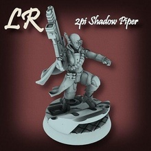 2pi shadow piper commander xenos war games female girl lady warrior leader solo character toys game accessories miniatures figurines 3d print model - Mito3D